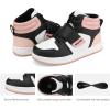 DREAM PAIRS Boys Girls High Top Sneaker LilLegends Skyhigh Basketball Shoes(Black/White/Pink)