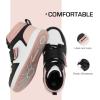 DREAM PAIRS Boys Girls High Top Sneaker LilLegends Skyhigh Basketball Shoes(Black/White/Pink)