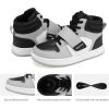 DREAM PAIRS Boys Girls High Top Sneaker LilLegends Skyhigh Basketball Shoes(Grey/Black)