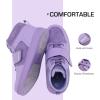 DREAM PAIRS Boys Girls High Top Sneaker LilLegends Skyhigh Basketball Shoes(Purple)