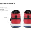 DREAM PAIRS Boys Girls High Top Sneaker LilLegends Skyhigh Basketball Shoes(Red/Blue/Black)