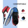 DREAM PAIRS Boys Girls High Top Sneaker LilLegends Skyhigh Basketball Shoes(Red/Blue/Black)