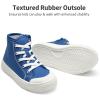 DREAM PAIRS Kids Sneakers Little Boys Girls High Top Canvas Shoes LilLegends CourtStar Casual Walking Shoes(Blue)