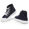 DREAM PAIRS Kids Sneakers Little Boys Girls High Top Canvas Shoes LilLegends CourtStar Casual Walking Shoes(Dark Blue-denim)