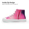 DREAM PAIRS Kids Sneakers Little Boys Girls High Top Canvas Shoes LilLegends CourtStar Casual Walking Shoes(Hot Pink/Purple)