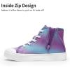 DREAM PAIRS Kids Sneakers Little Boys Girls High Top Canvas Shoes LilLegends CourtStar Casual Walking Shoes(Purple/Blue)