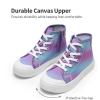DREAM PAIRS Kids Sneakers Little Boys Girls High Top Canvas Shoes LilLegends CourtStar Casual Walking Shoes(Purple/Blue)