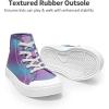 DREAM PAIRS Kids Sneakers Little Boys Girls High Top Canvas Shoes LilLegends CourtStar Casual Walking Shoes(Purple/Blue)