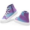 DREAM PAIRS Kids Sneakers Little Boys Girls High Top Canvas Shoes LilLegends CourtStar Casual Walking Shoes(Purple/Blue)