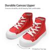 DREAM PAIRS Kids Sneakers Little Boys Girls High Top Canvas Shoes LilLegends CourtStar Casual Walking Shoes(Red)
