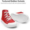 DREAM PAIRS Kids Sneakers Little Boys Girls High Top Canvas Shoes LilLegends CourtStar Casual Walking Shoes(Red)