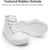 DREAM PAIRS Kids Sneakers Little Boys Girls High Top Canvas Shoes LilLegends CourtStar Casual Walking Shoes(White)