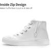 DREAM PAIRS Kids Sneakers Little Boys Girls High Top Canvas Shoes LilLegends CourtStar Casual Walking Shoes(White)