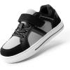 DREAM PAIRS Kid Sneakers Girls Boys School Loafers Shoes LilLegends TimberTot(Black/Grey)