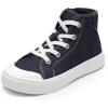 DREAM PAIRS Kids Sneakers Little Boys Girls High Top Canvas Shoes LilLegends CourtStar Casual Walking Shoes(Dark Blue-denim)