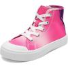 DREAM PAIRS Kids Sneakers Little Boys Girls High Top Canvas Shoes LilLegends CourtStar Casual Walking Shoes(Hot Pink/Purple)