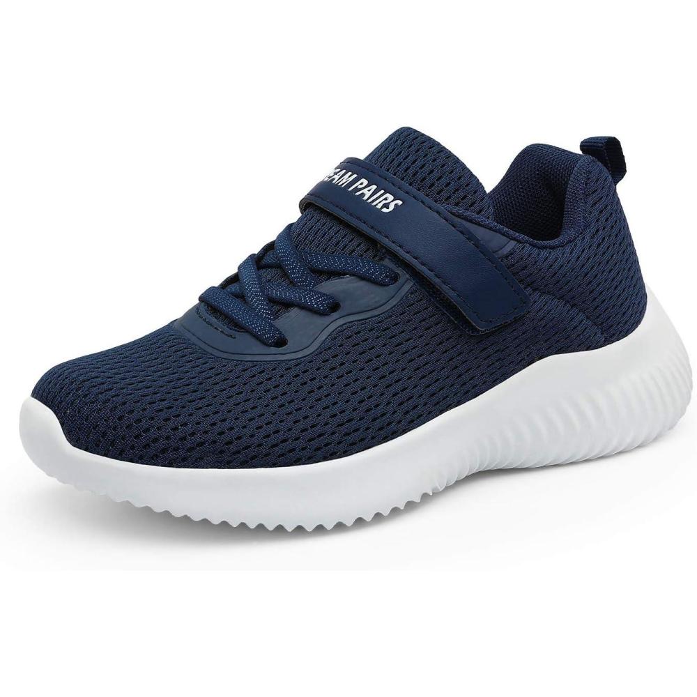 imageDREAM PAIRS Boys Girls Shoes Kids Tennis EZOns FunRun Breathable Running Athletic Sport SneakersDarkBlue