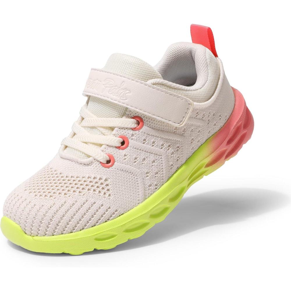 imageDREAM PAIRS Boys Girls Shoes Kids Tennis Footwear EZOns GoGetters Running Athletic School Sneakers for LittleBig KidLight GreyRainbow