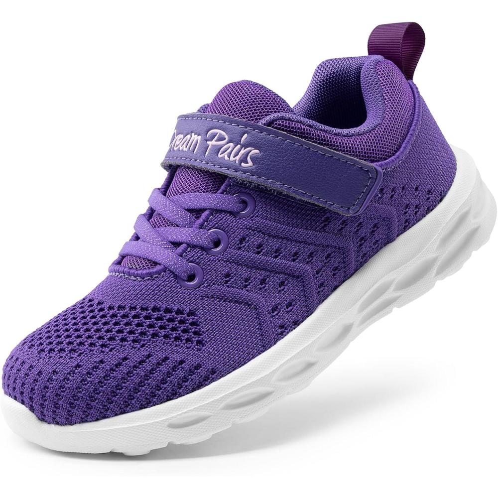 imageDREAM PAIRS Boys Girls Shoes Kids Tennis Footwear EZOns GoGetters Running Athletic School Sneakers for LittleBig KidPurple