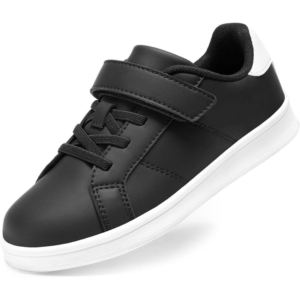 imageDREAM PAIRS Girls Boys Sneakers Tennis School Shoes Casual Walking Storybook Footwear for LittleBig KidsBlackWhite