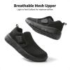 DREAM PAIRS Boys Girls Shoes Kids Slip on Tennis EZ-Ons MightyMovers Running Athletic Barefoot Zero Drop Sports Sneakers(Black Monochrome)