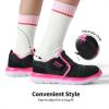 DREAM PAIRS Boys Girls Shoes Kids Slip on Tennis EZ-Ons MightyMovers Running Athletic Barefoot Zero Drop Sports Sneakers(Black/Fuchsia)