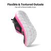 DREAM PAIRS Boys Girls Shoes Kids Slip on Tennis EZ-Ons MightyMovers Running Athletic Barefoot Zero Drop Sports Sneakers(Black/Fuchsia)