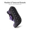 DREAM PAIRS Boys Girls Shoes Kids Slip on Tennis EZ-Ons MightyMovers Running Athletic Barefoot Zero Drop Sports Sneakers(Dark Purple)