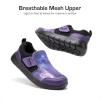 DREAM PAIRS Boys Girls Shoes Kids Slip on Tennis EZ-Ons MightyMovers Running Athletic Barefoot Zero Drop Sports Sneakers(Dark Purple)
