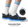 DREAM PAIRS Boys Girls Shoes Kids Slip on Tennis EZ-Ons MightyMovers Running Athletic Barefoot Zero Drop Sports Sneakers(Grey/Royal)