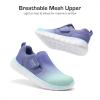 DREAM PAIRS Boys Girls Shoes Kids Slip on Tennis EZ-Ons MightyMovers Running Athletic Barefoot Zero Drop Sports Sneakers(Light Green/Blue)