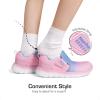 DREAM PAIRS Boys Girls Shoes Kids Slip on Tennis EZ-Ons MightyMovers Running Athletic Barefoot Zero Drop Sports Sneakers(Pink/Blue)
