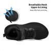 DREAM PAIRS Boys Girls Shoes Kids Tennis EZ-Ons FunRun Breathable Running Athletic Sport Sneakers(Black Monochrome)