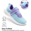 DREAM PAIRS Boys Girls Shoes Kids Tennis EZ-Ons FunRun Breathable Running Athletic Sport Sneakers(Blue/Purple-mesh)