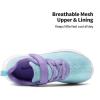 DREAM PAIRS Boys Girls Shoes Kids Tennis EZ-Ons FunRun Breathable Running Athletic Sport Sneakers(Blue/Purple-mesh)