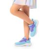 DREAM PAIRS Boys Girls Shoes Kids Tennis EZ-Ons FunRun Breathable Running Athletic Sport Sneakers(Blue/Purple-mesh)