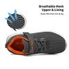 DREAM PAIRS Boys Girls Shoes Kids Tennis EZ-Ons FunRun Breathable Running Athletic Sport Sneakers(Dark/Grey/Orange)
