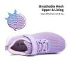 DREAM PAIRS Boys Girls Shoes Kids Tennis EZ-Ons FunRun Breathable Running Athletic Sport Sneakers(Light Purple)
