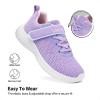 DREAM PAIRS Boys Girls Shoes Kids Tennis EZ-Ons FunRun Breathable Running Athletic Sport Sneakers(Light Purple)