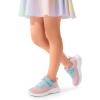 DREAM PAIRS Boys Girls Shoes Kids Tennis EZ-Ons FunRun Breathable Running Athletic Sport Sneakers(Pink/Blue-mesh)