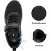 DREAM PAIRS Boys Girls Shoes Kids Tennis EZ-Ons MagicZips Athletic Running Walking Barefoot Zero Drop Sneakers(Black/Dark/Grey)