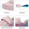 DREAM PAIRS Boys Girls Shoes Kids Tennis EZ-Ons MagicZips Athletic Running Walking Barefoot Zero Drop Sneakers(Pink/Grey/Blue)