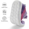 DREAM PAIRS Boys Girls Shoes Kids Tennis EZ-Ons MagicZips Athletic Running Walking Barefoot Zero Drop Sneakers(Purple/Fuchsia)