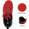 DREAM PAIRS Boys Girls Shoes Kids Tennis EZ-Ons MagicZips Athletic Running Walking Barefoot Zero Drop Sneakers(Red/Black)