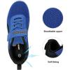 DREAM PAIRS Boys Girls Shoes Kids Tennis EZ-Ons MagicZips Athletic Running Walking Barefoot Zero Drop Sneakers(Royal/Blue/Navy/Black)