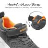 DREAM PAIRS Boys Girls Shoes Kids Tennis Footwear EZ-Ons GoGetters Running Athletic School Sneakers for Little/Big Kid(Grey/Orange)