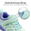 DREAM PAIRS Boys Girls Shoes Kids Tennis Footwear EZ-Ons GoGetters Running Athletic School Sneakers for Little/Big Kid(Mint Green/Purple)