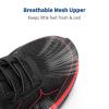 DREAM PAIRS Boys Girls Sneakers Kids Tennis Running Shoes EZ-ONs EZ-Plays Athletic Sport Gym Lightweight Breathable Shoes(Black/Red)