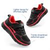 DREAM PAIRS Boys Girls Sneakers Kids Tennis Running Shoes EZ-ONs EZ-Plays Athletic Sport Gym Lightweight Breathable Shoes(Black/Red)