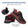 DREAM PAIRS Boys Girls Sneakers Kids Tennis Running Shoes EZ-ONs EZ-Plays Athletic Sport Gym Lightweight Breathable Shoes(Black/Red)
